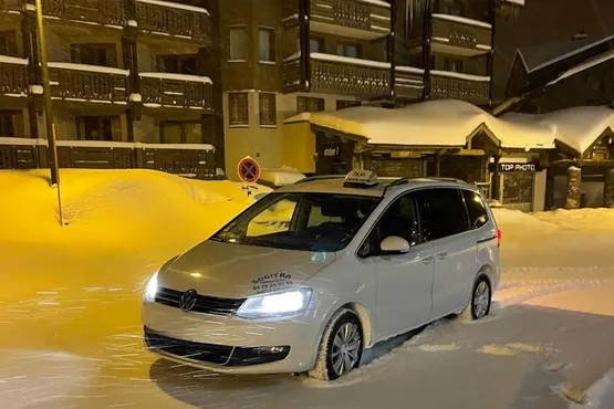 Transfert taxi vers les stations de ski depuis Moutiers